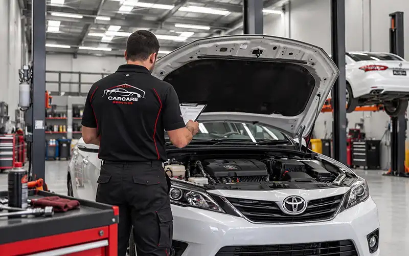 Car being serviced at Carcare Services