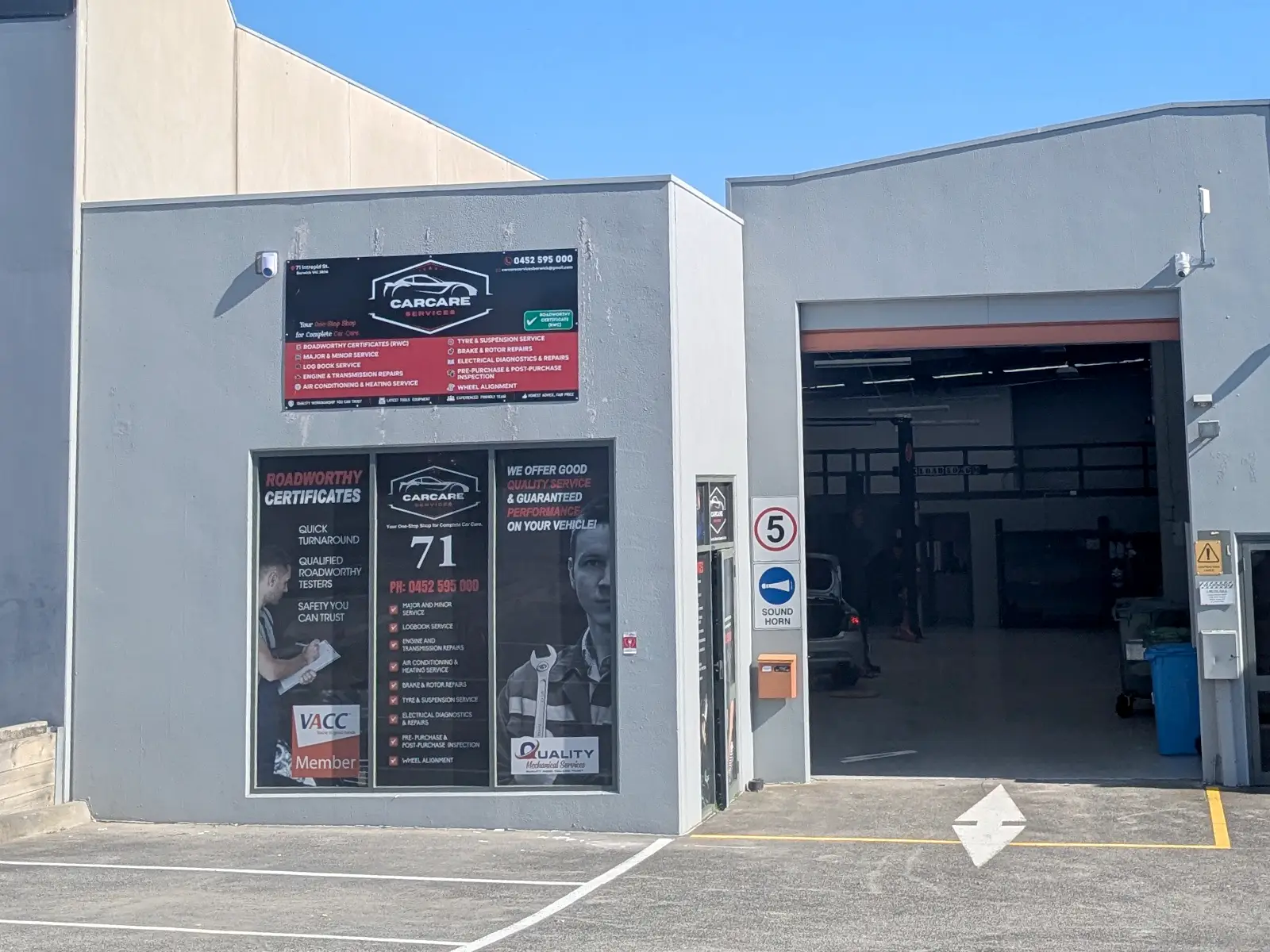 Carcare Services workshop in Berwick